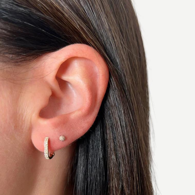14KY Diamond Lola Huggie Earring - Galvanic.co