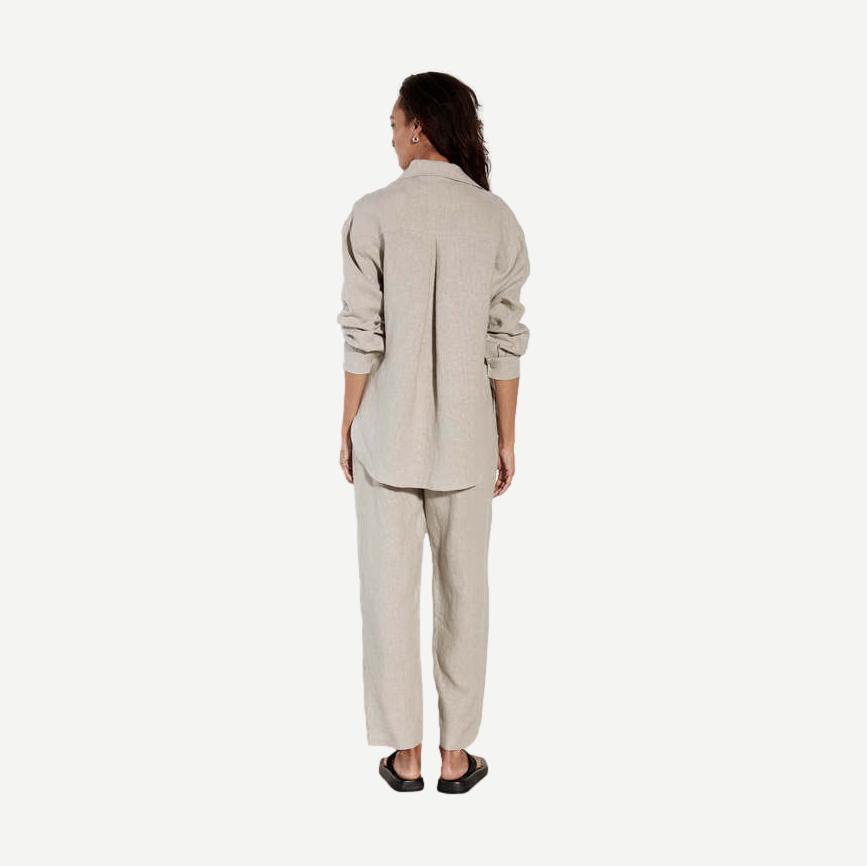 Tapered Pleated High Waist Pant - Mist - Galvanic.co