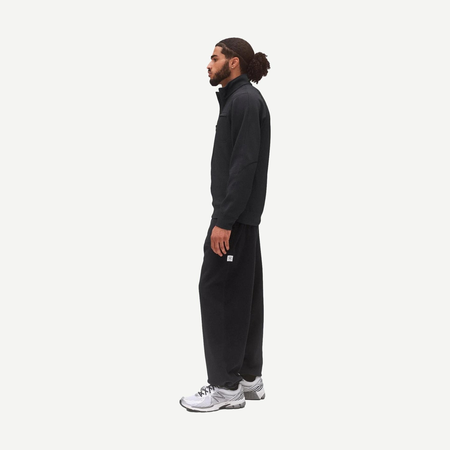 Double Knit Rally Quarter Zip - Black