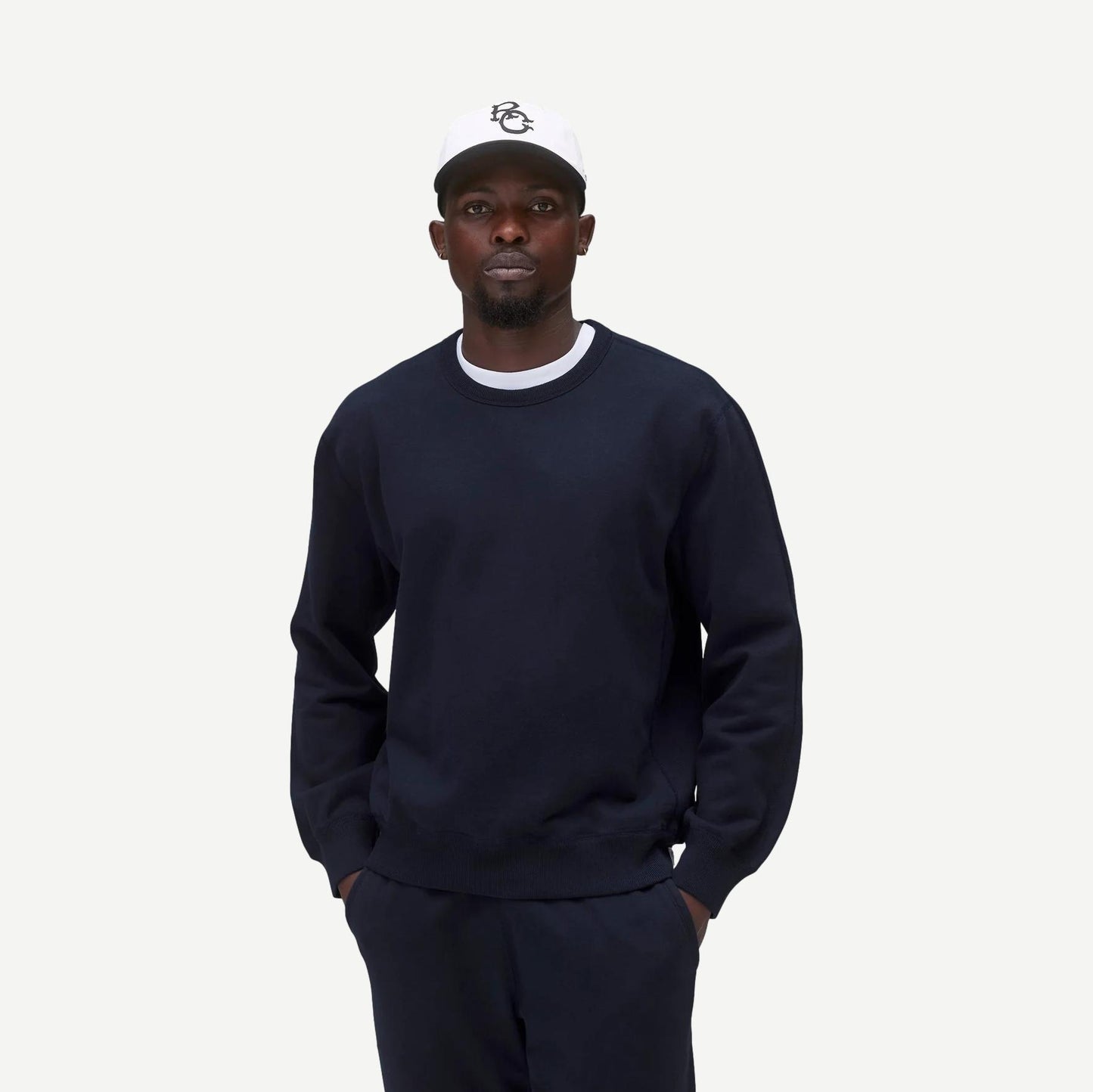Knit Midweight Terry Standard Crewneck - Navy