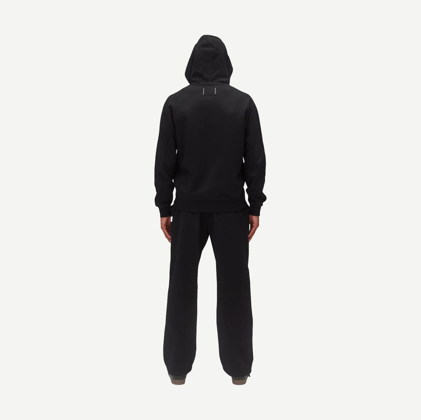 Knit Midweight Terry Standard Hoodie - Black