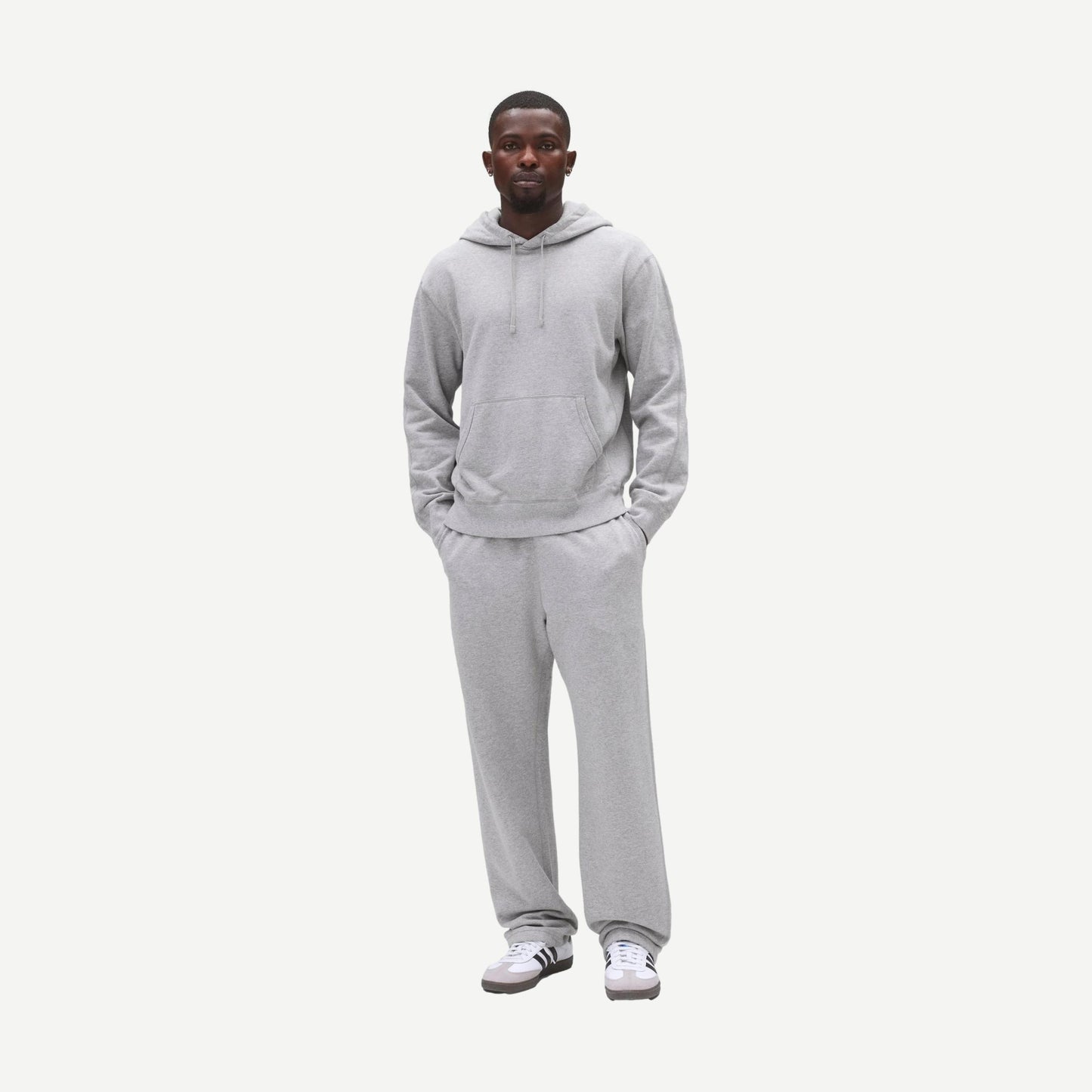 Knit Midweight Terry Standard Hoodie - Heather Grey - Galvanic.co