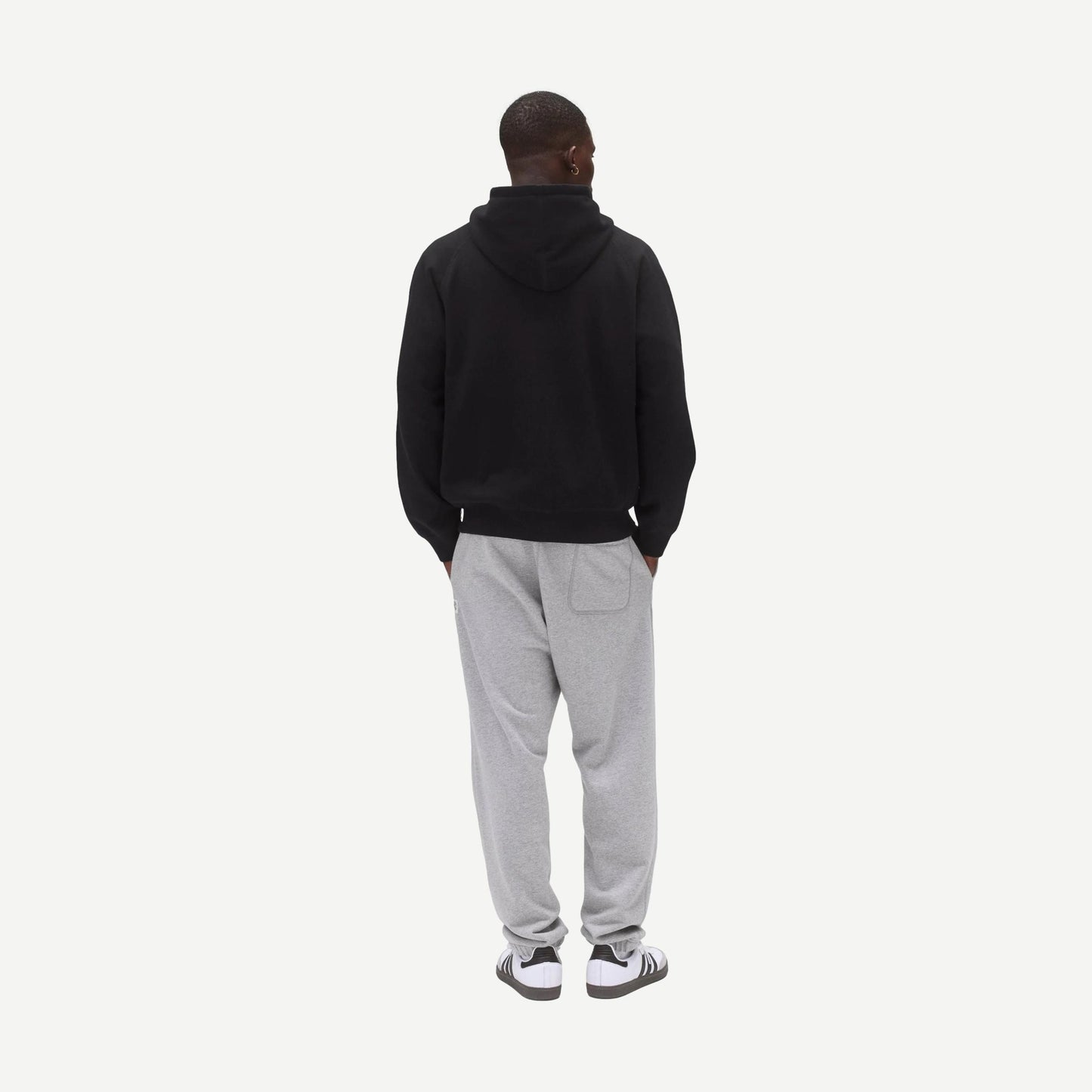 Knit Midweight Terry Standard Zip Hoodie - Black - Galvanic.co