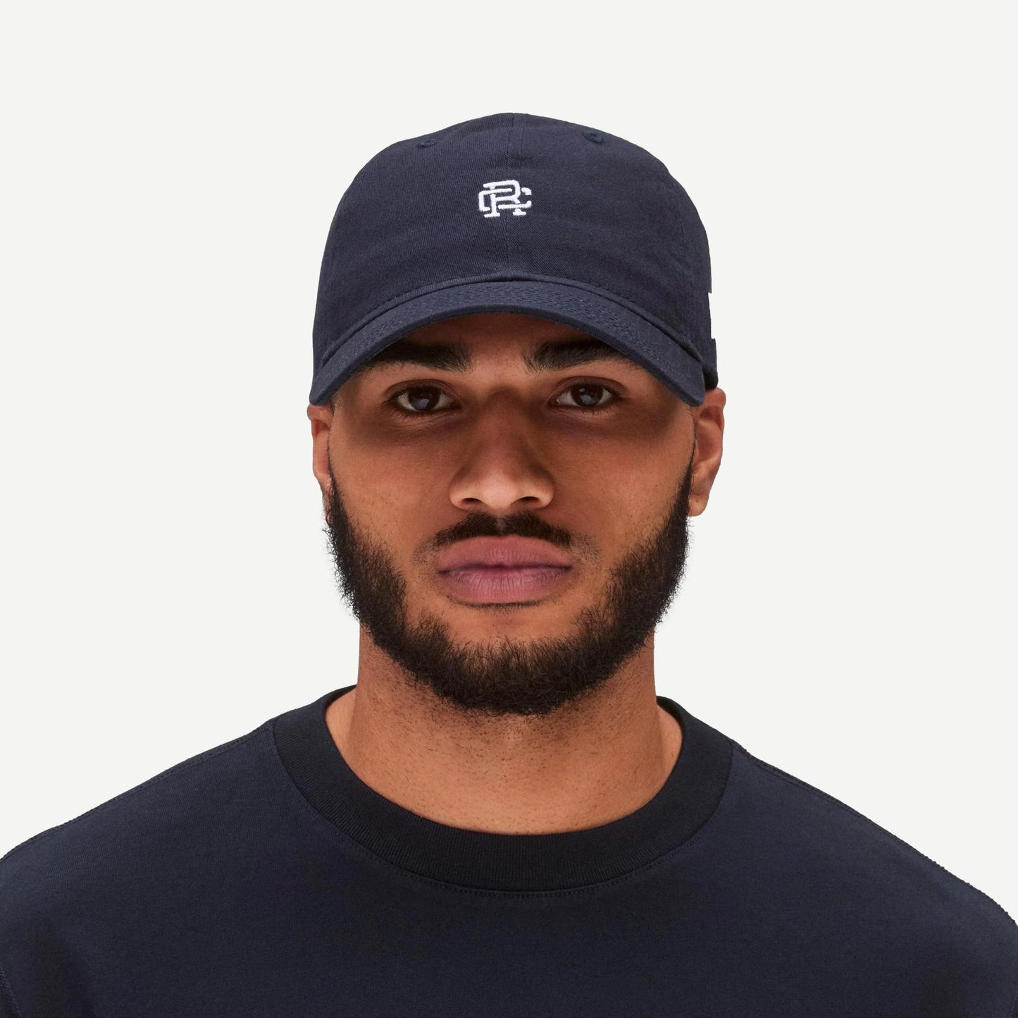 New Era Monogram Crew Cap - Navy/White - Galvanic.co