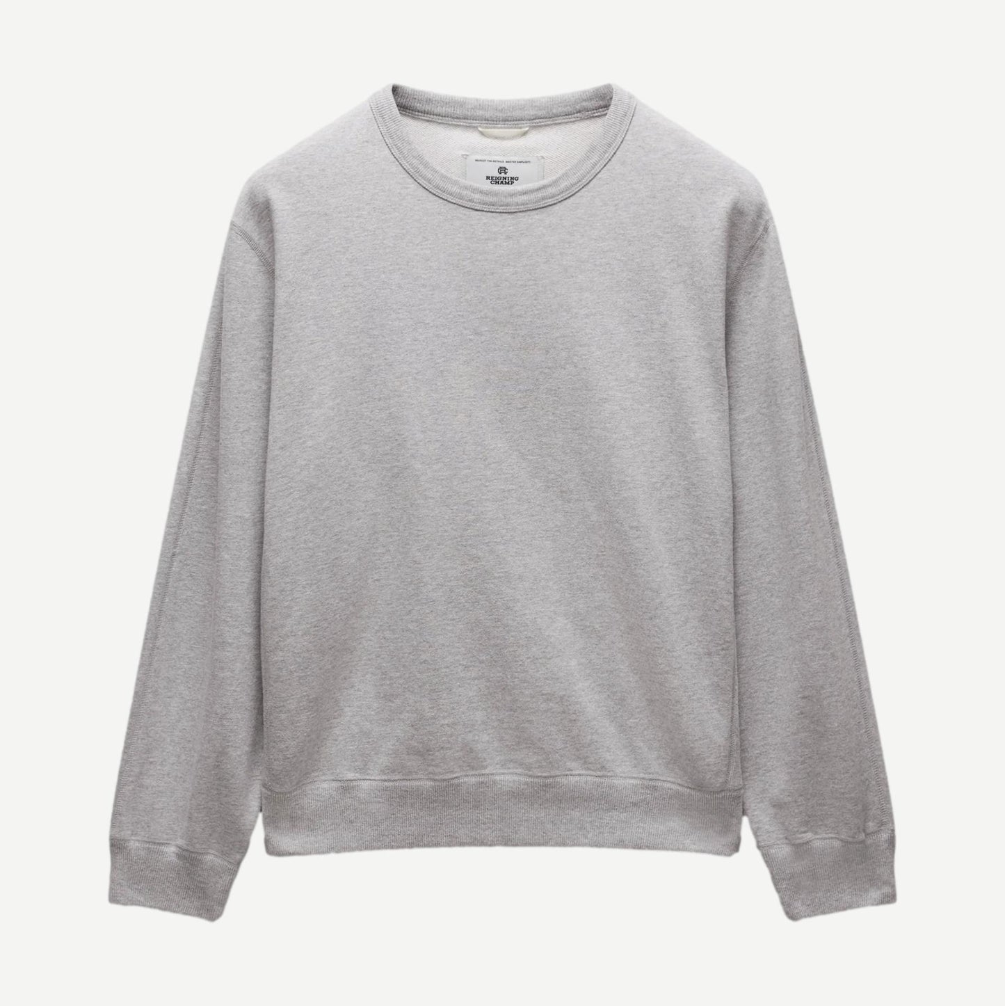 Knit Midweight Terry Standard Crewneck - Heather Grey - Galvanic.co