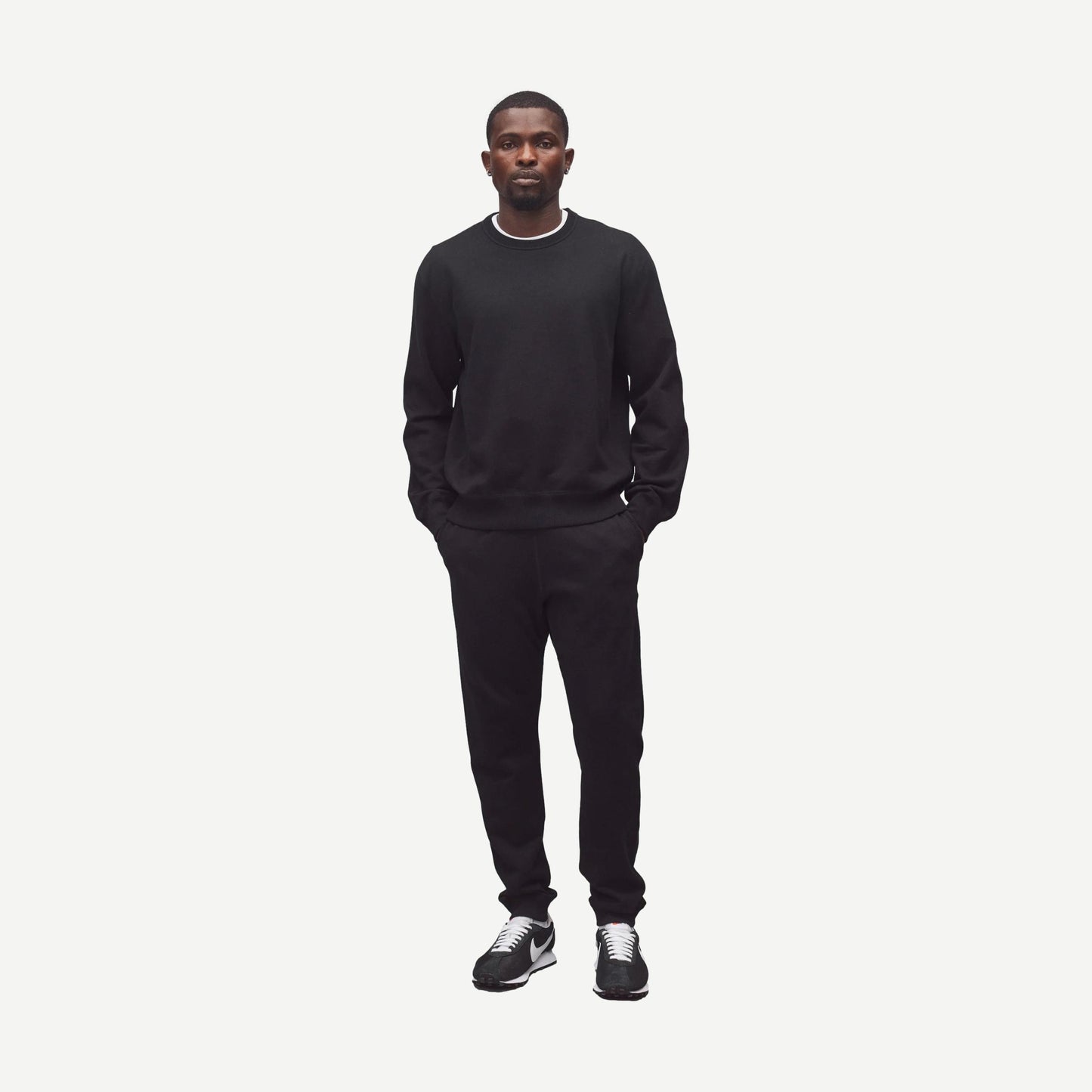 Knit Midweight Terry Slim Sweatpant - Black - Galvanic.co