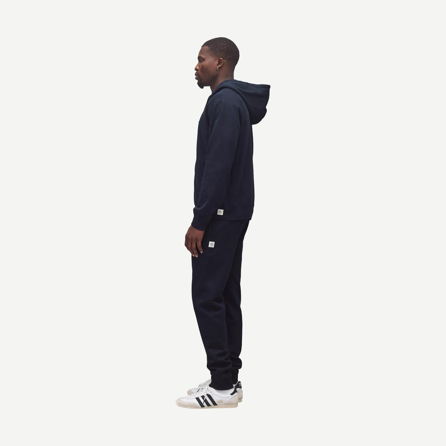 Knit Midweight Terry Slim Sweatpant - Navy - Galvanic.co
