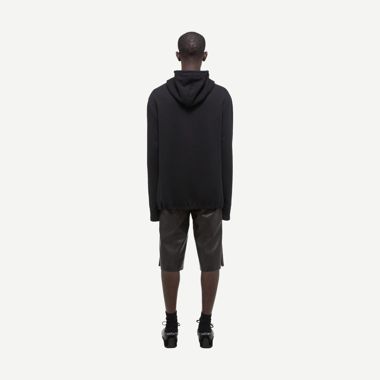 Cotton Fleece Zip Up Hoodie - Black - Galvanic.co