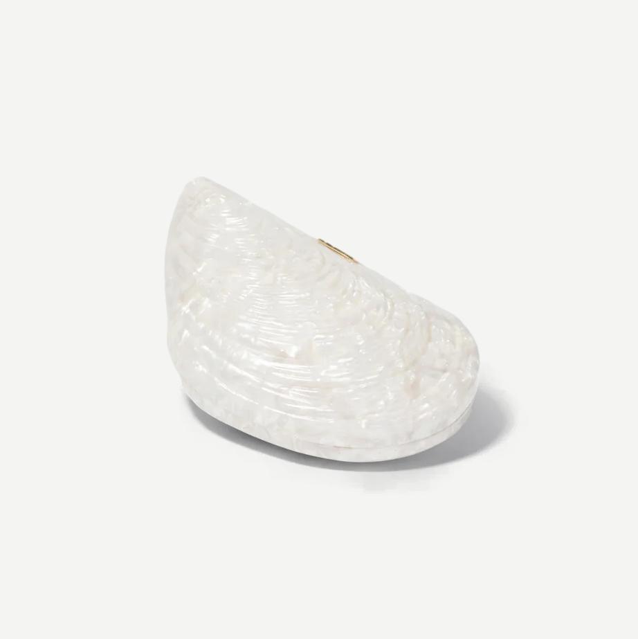 Bridget Pearl Oyster Clutch - Ivory - Galvanic.co