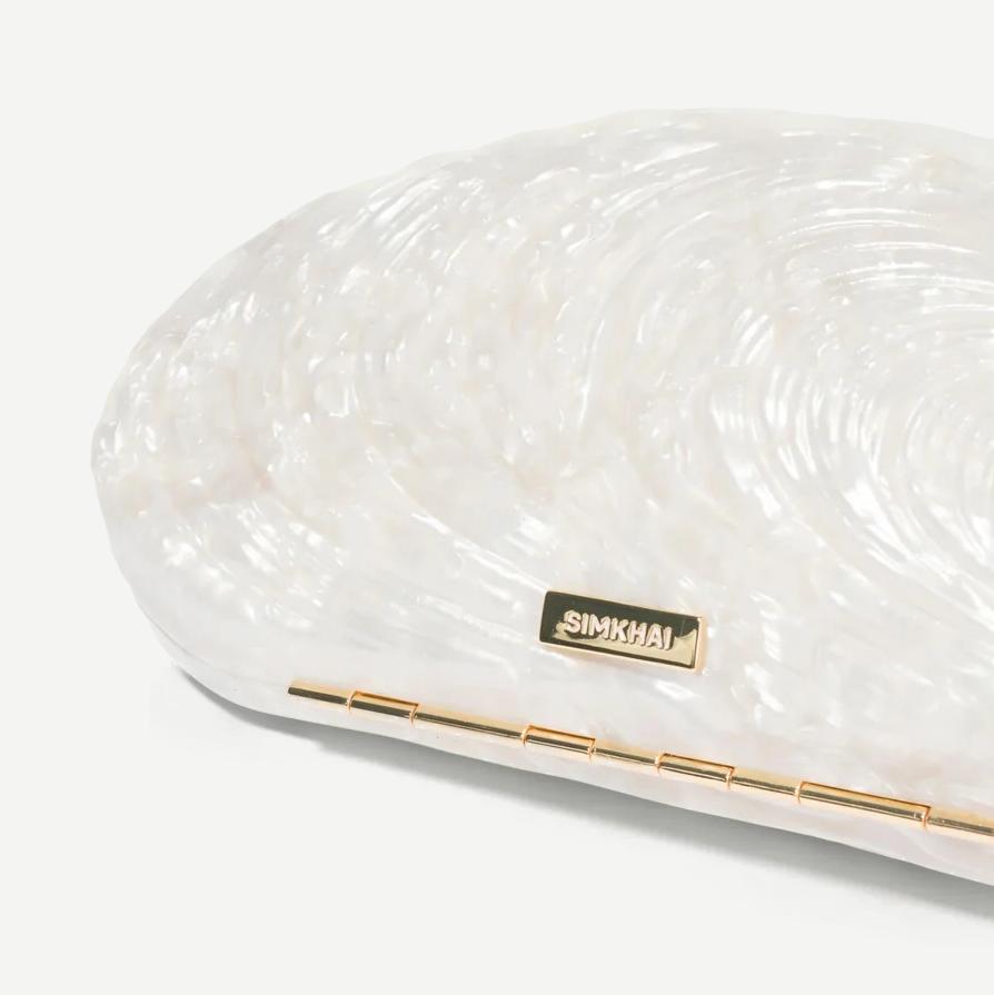 Bridget Pearl Oyster Clutch - Ivory - Galvanic.co