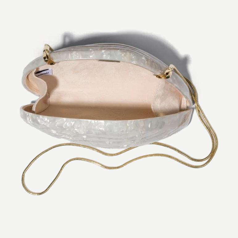 Bridget Pearl Oyster Clutch - Ivory - Galvanic.co