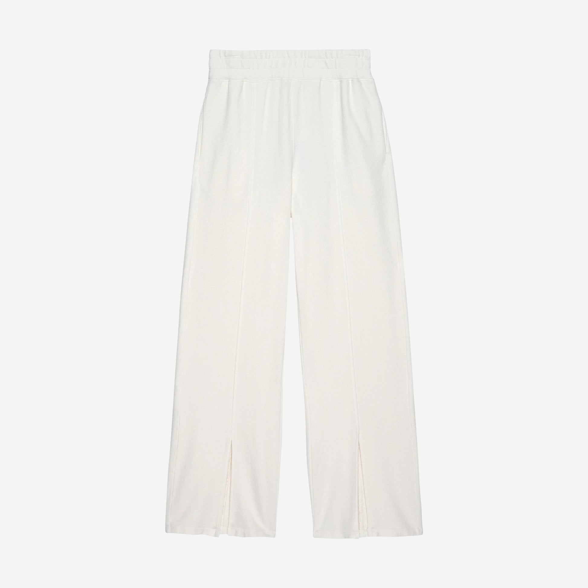 Lincoln Front Slit Knit Pant - Porcelain - Galvanic.co