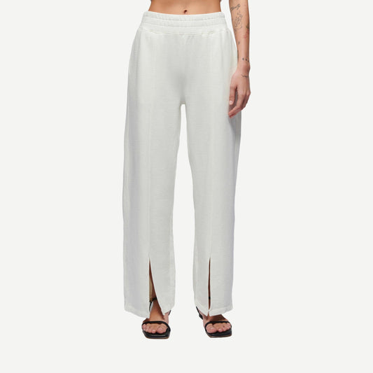 Lincoln Front Slit Knit Pant - Porcelain - Galvanic.co