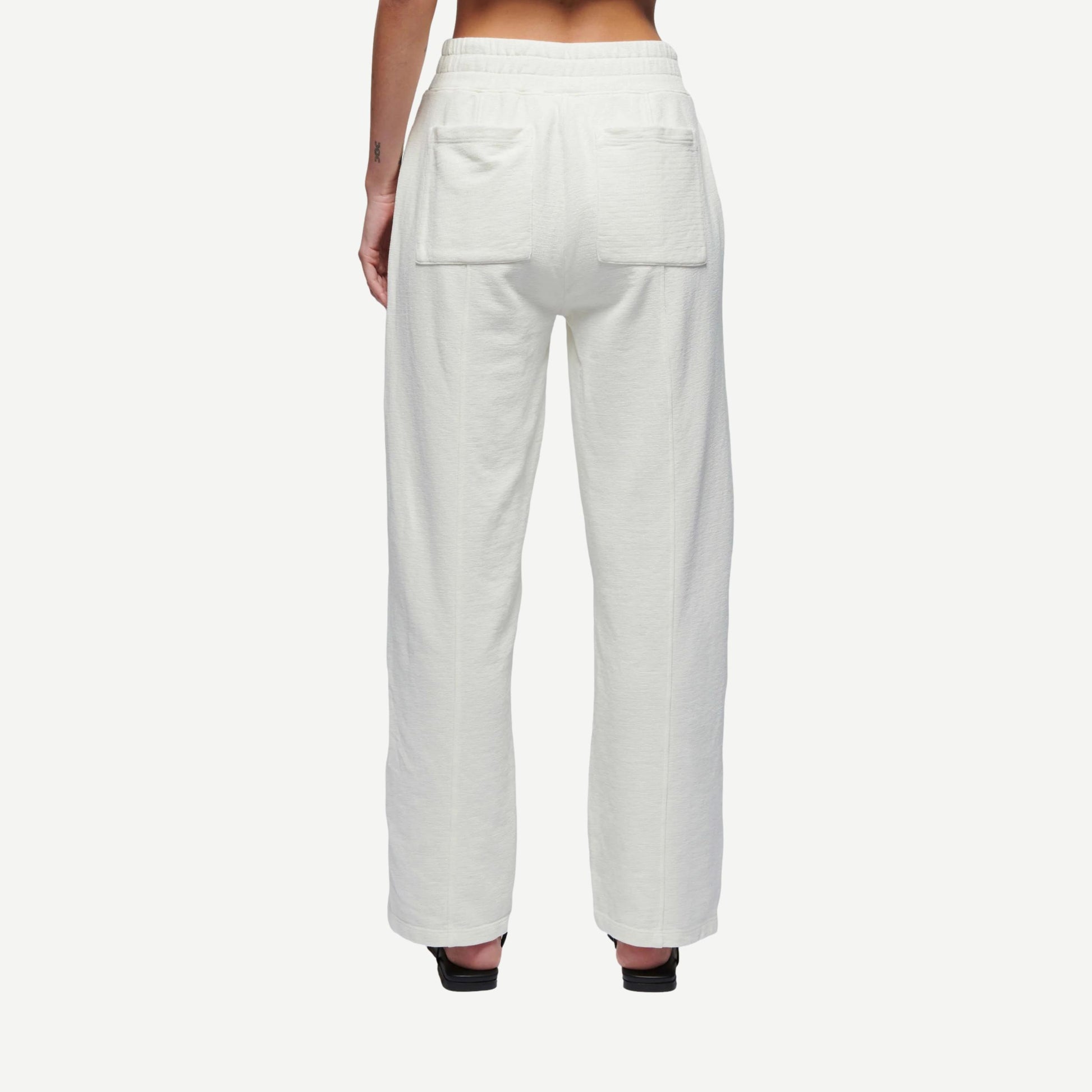 Lincoln Front Slit Knit Pant - Porcelain - Galvanic.co