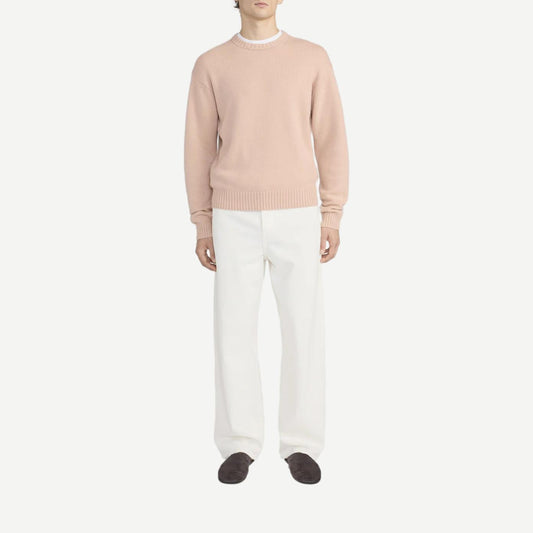 Cashmere Crewneck Sweater - Pale Peach