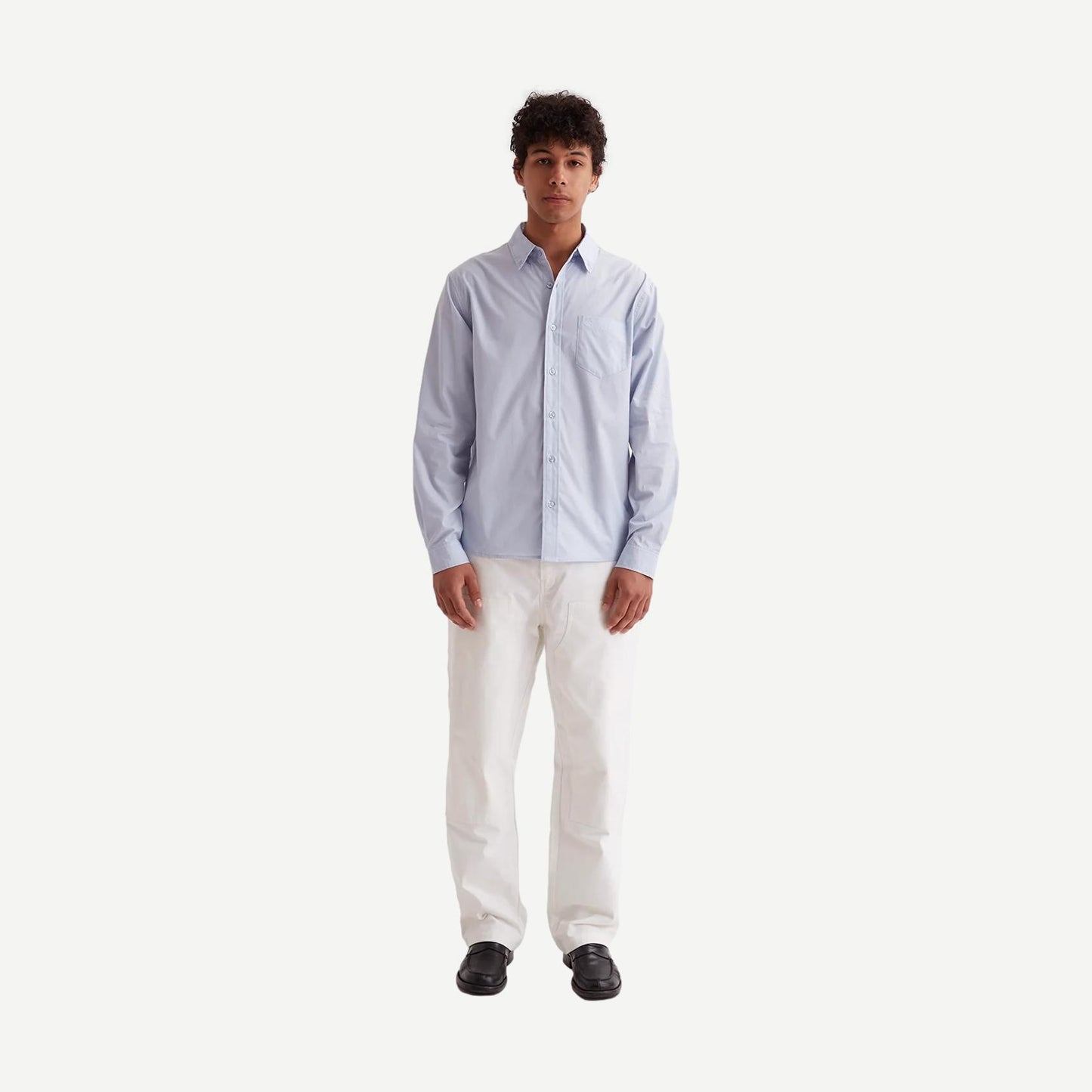 Crosby Twill LS Shirt - Sky Blue - Galvanic.co