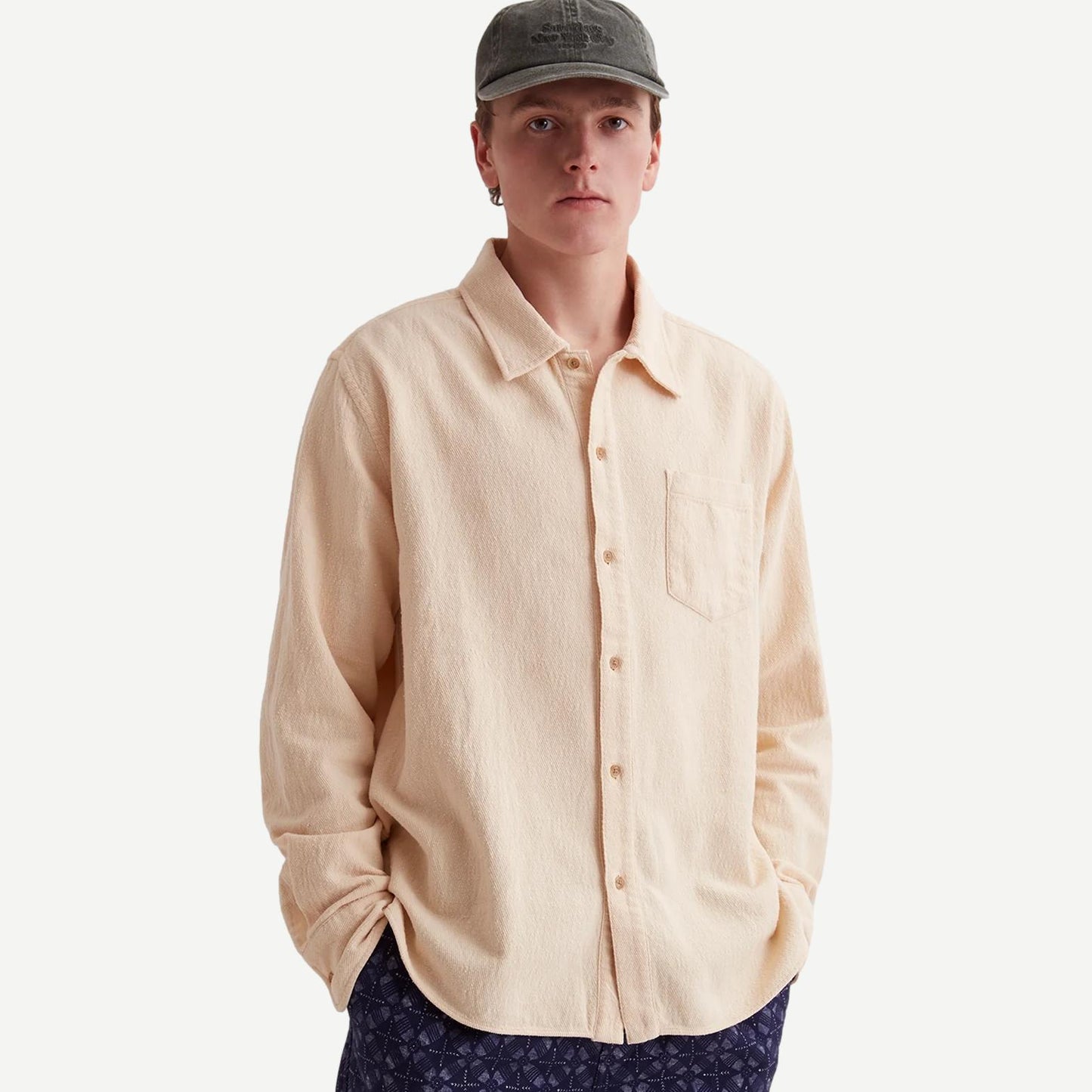 Broome Boucle Knit LS Shirt - Biscotti - Galvanic.co