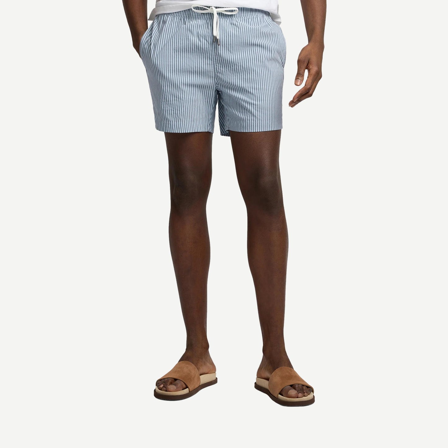 Charles 5" Swim Trunk Tonal - Stripe Blue/Multi - Galvanic.co