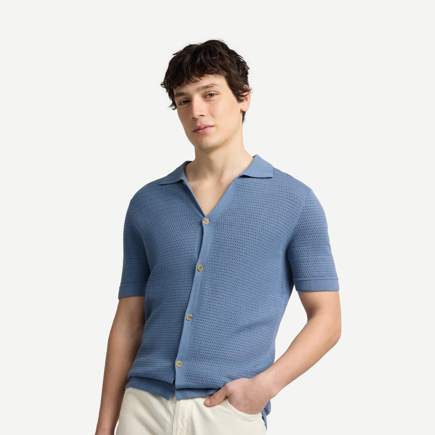 Drop Needle Button Up - Mist - Galvanic.co