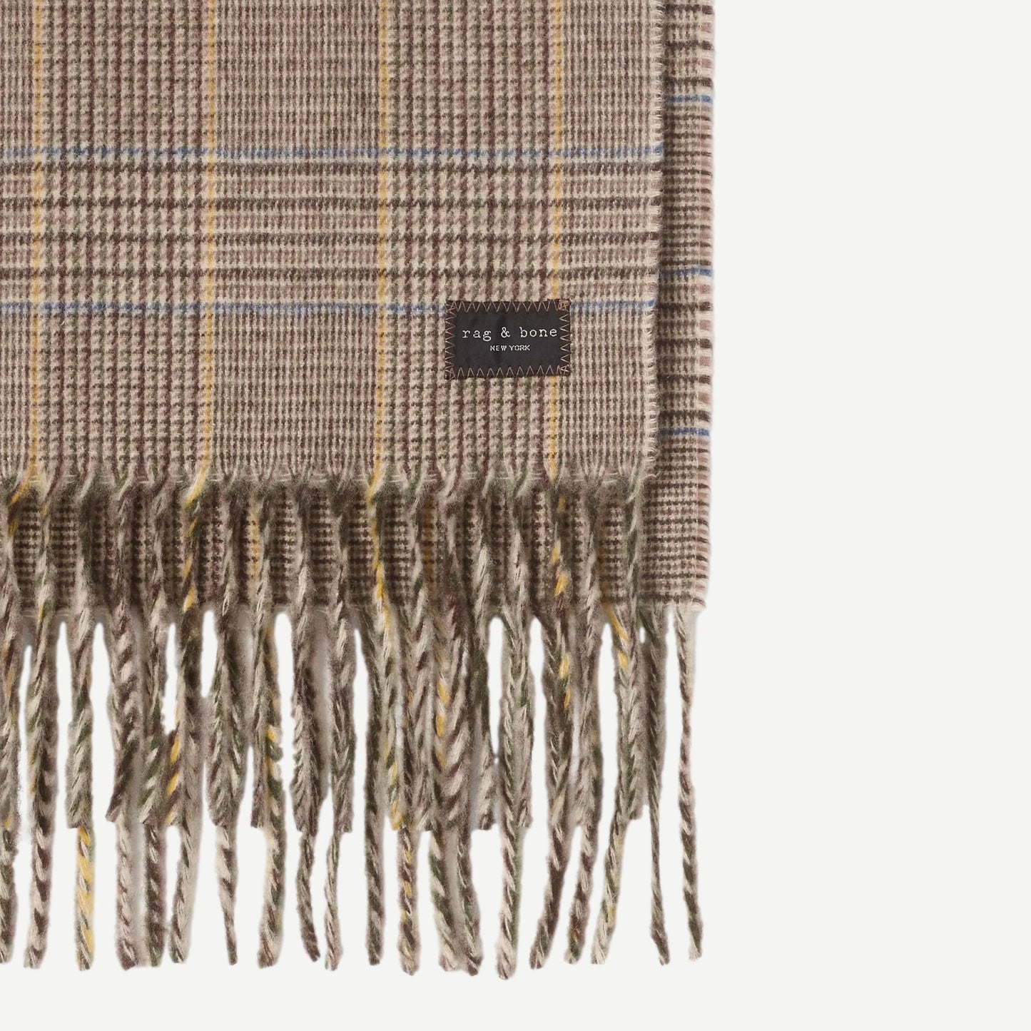 Mila Cashmere Scarf - Camel Heritage Plaid