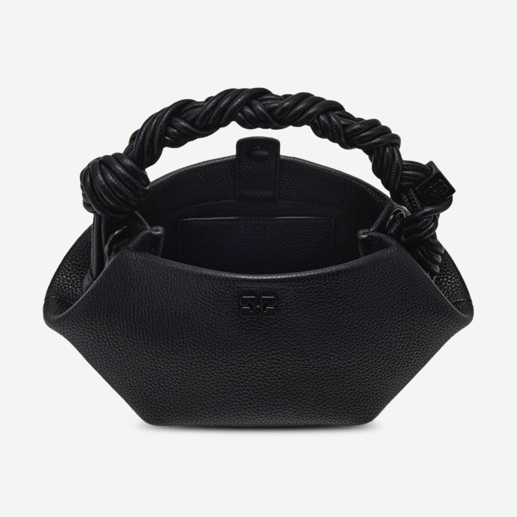 Ganni Bou Bag Mini Grained - Black