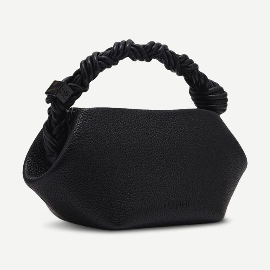 Ganni Bou Bag Mini Grained - Black