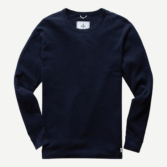 1x1 Slub Rib Longsleeve - Navy - Galvanic.co