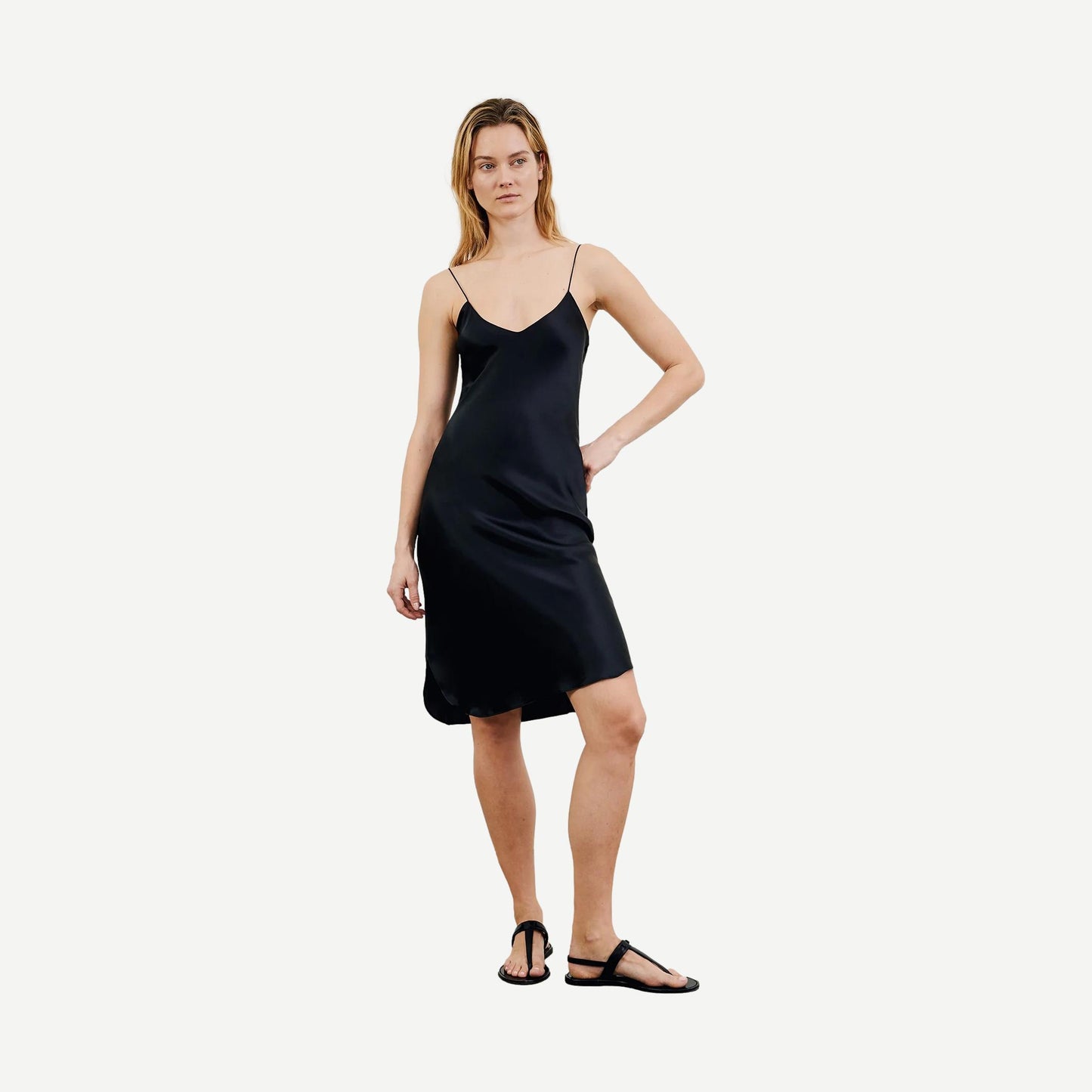 Midi Cami Dress - Black - Galvanic.co
