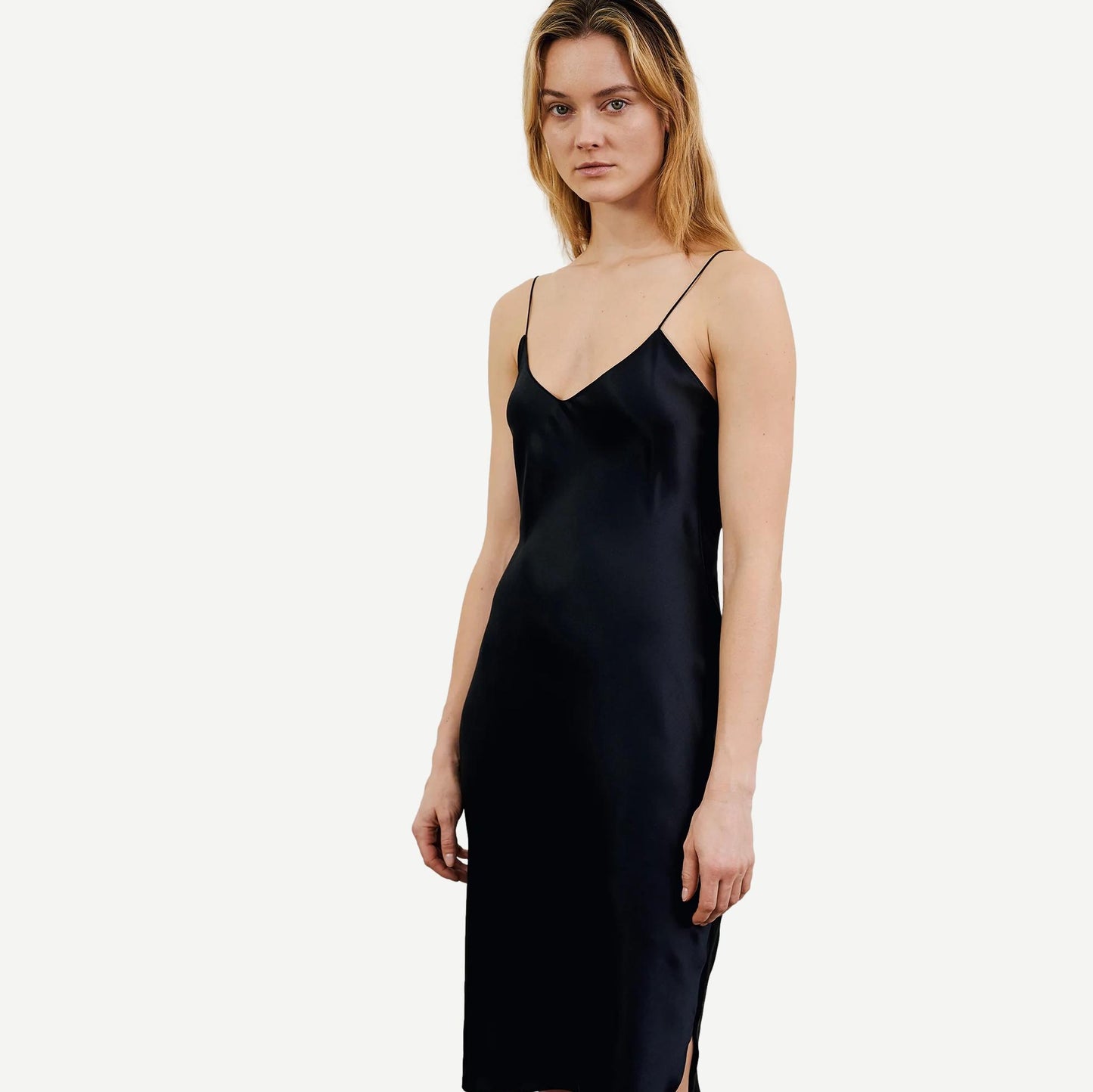 Midi Cami Dress - Black - Galvanic.co