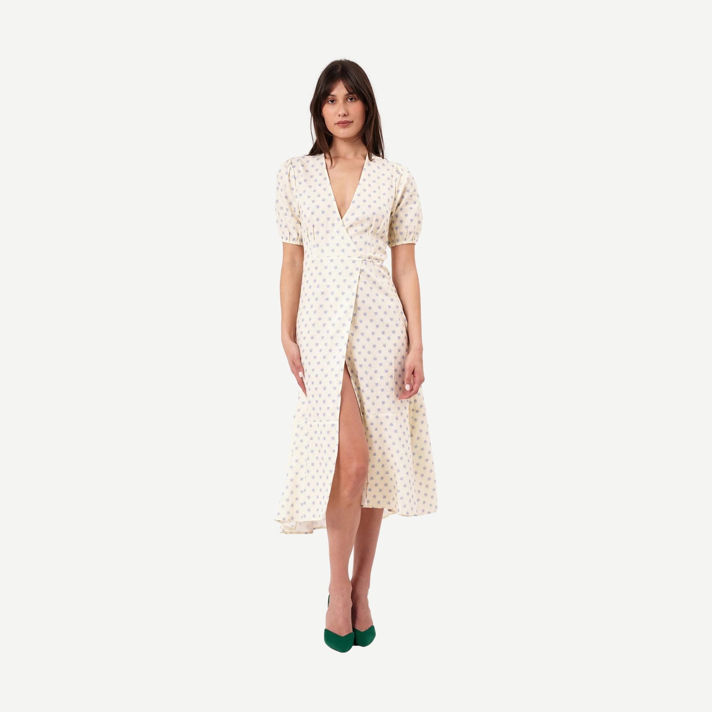 Verona Dress Linen Gia - Cream - Galvanic.co