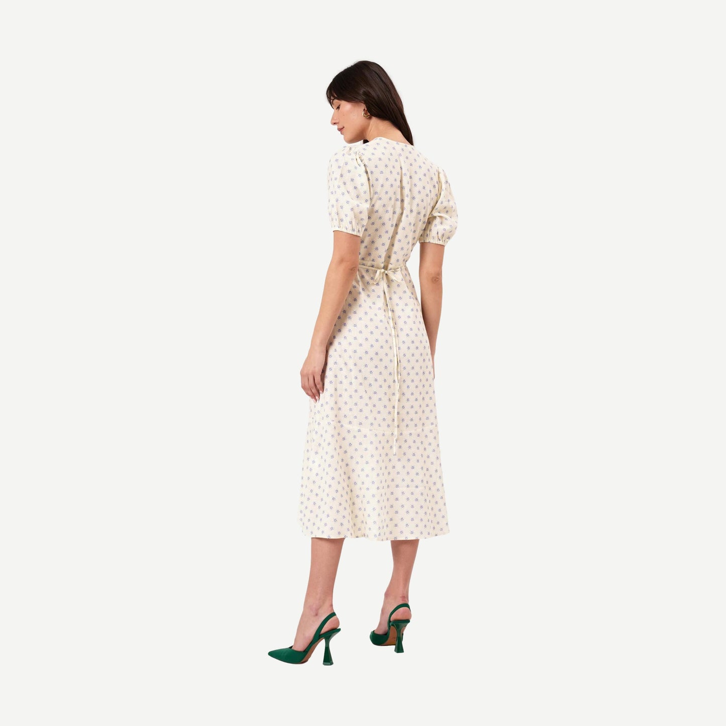 Verona Dress Linen Gia - Cream - Galvanic.co