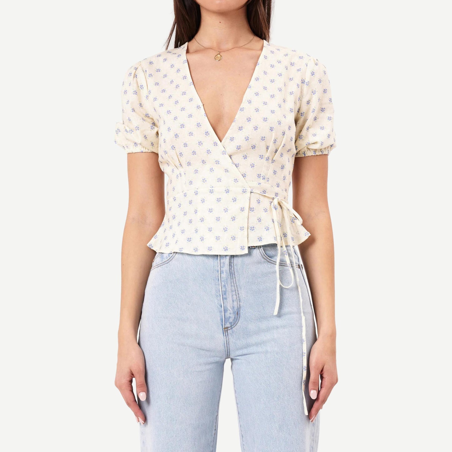 Verona Top Linen Gia - Cream - Galvanic.co