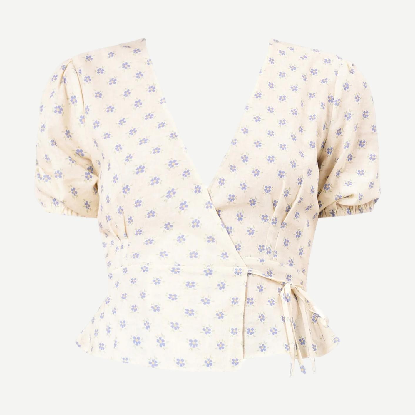 Verona Top Linen Gia - Cream - Galvanic.co
