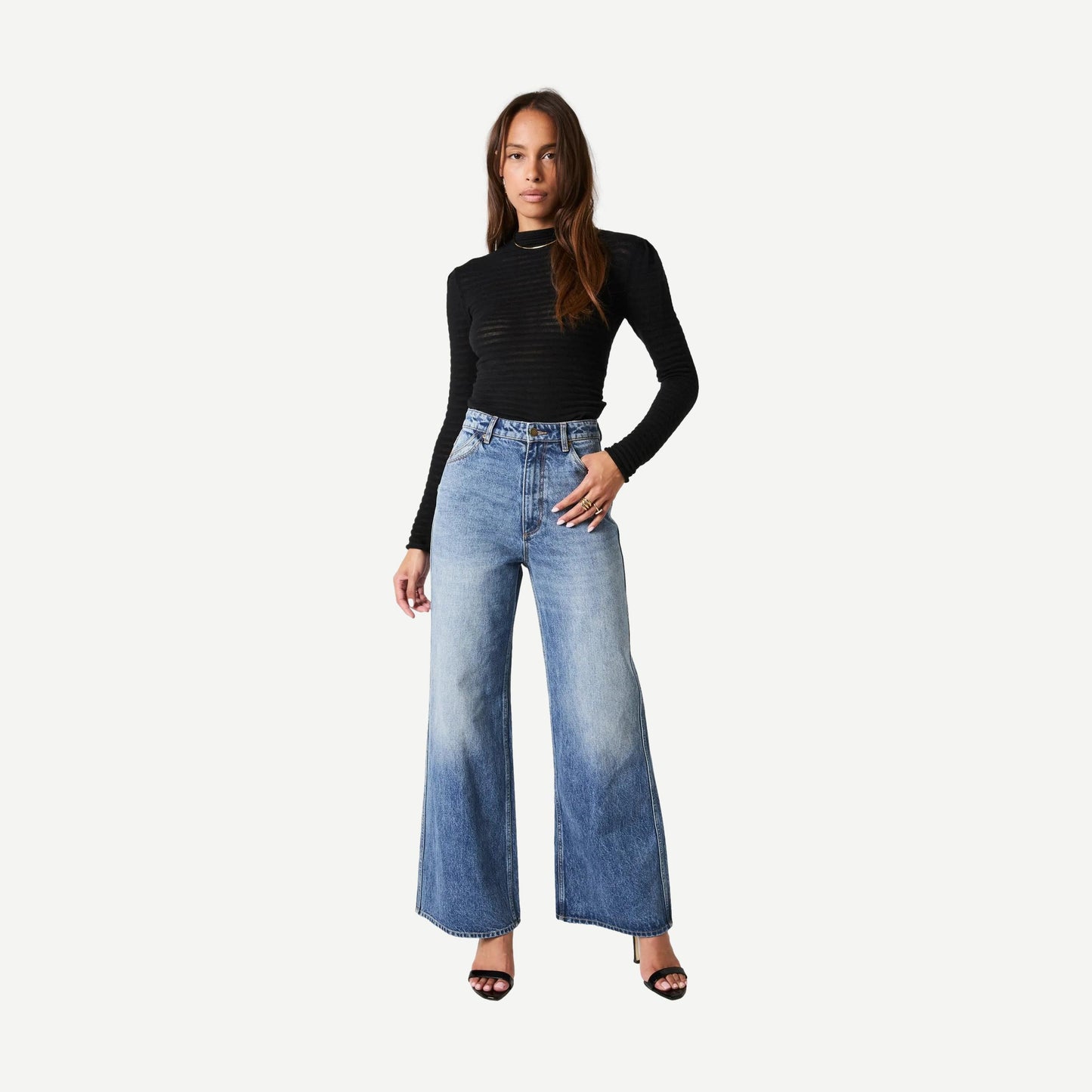 Studio Flare Real Worn - Mid Vintage Blue - Galvanic.co