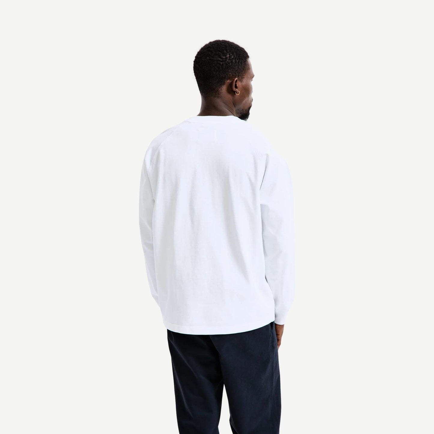 Knit Midweight Jersey Long Sleeve - White - Galvanic.co