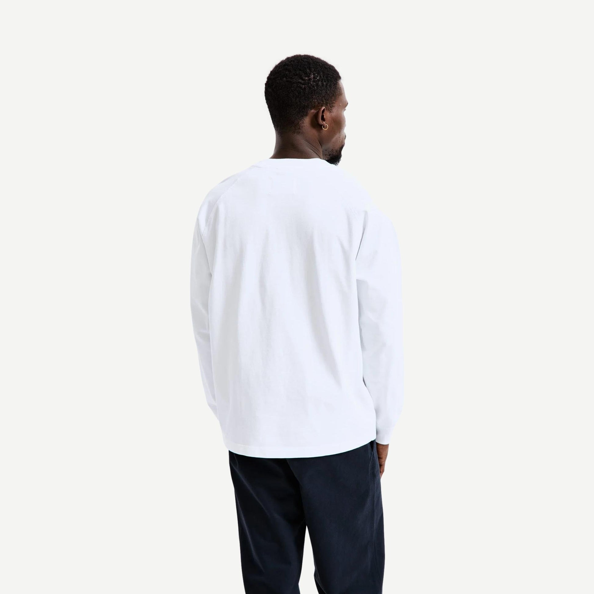 Knit Midweight Jersey Long Sleeve - White - Galvanic.co