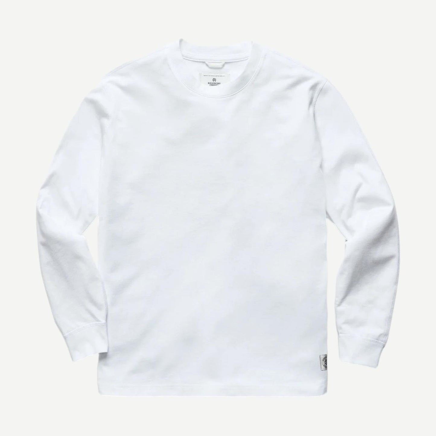 Knit Midweight Jersey Long Sleeve - White - Galvanic.co