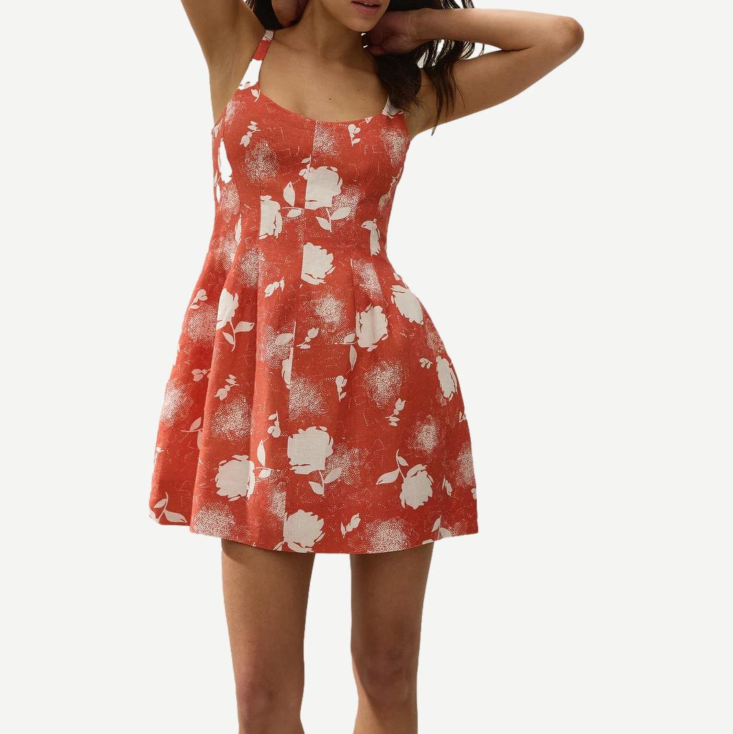 Cypriani Mini Dress - Sunrose Rosso - Galvanic.co