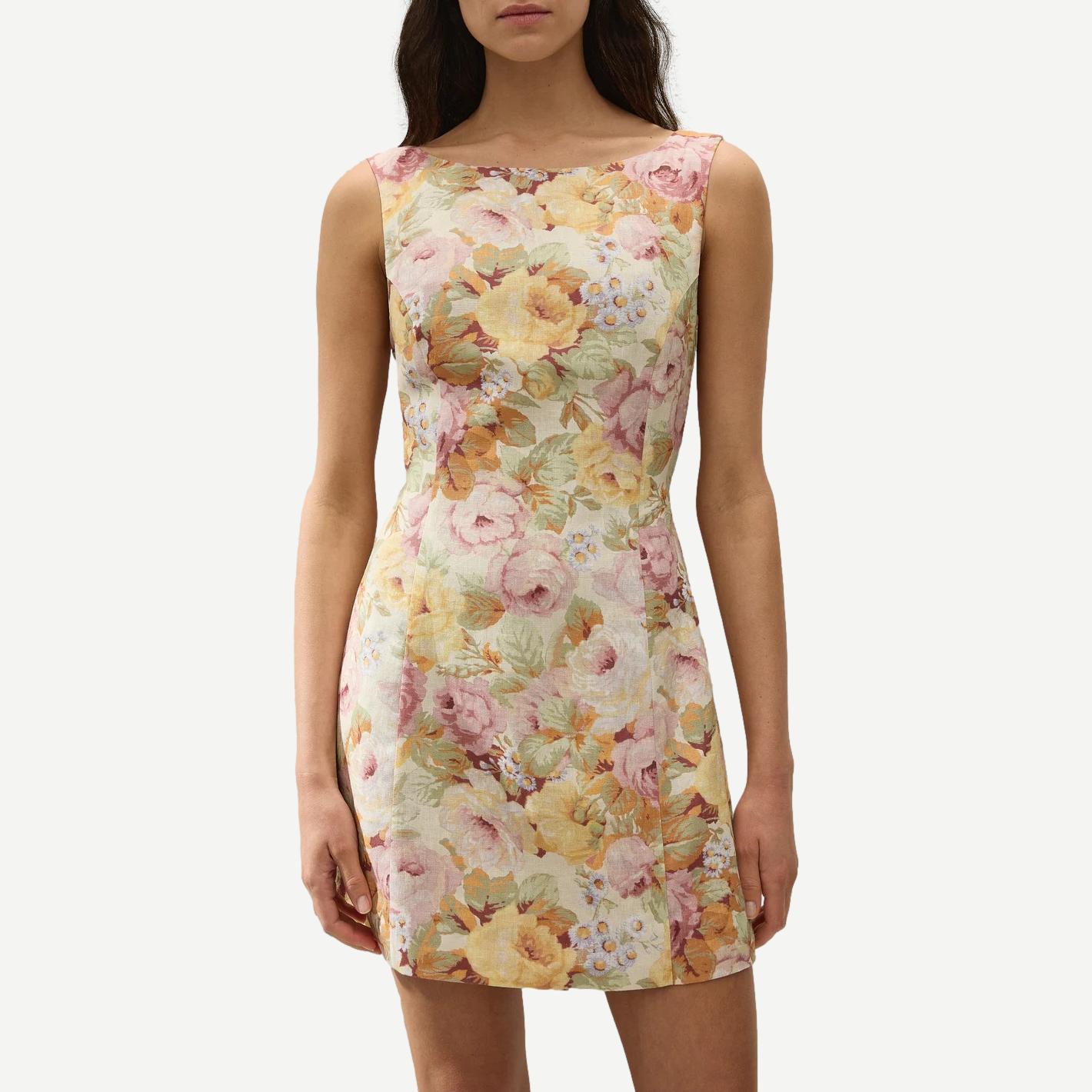 Sofia Mini Dress - Giardino - Galvanic.co