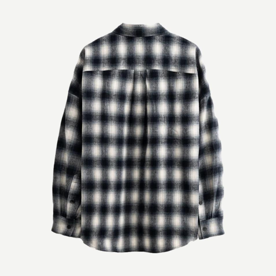 Oversized Plaid Buttondown - Blue Plaid - Galvanic.co