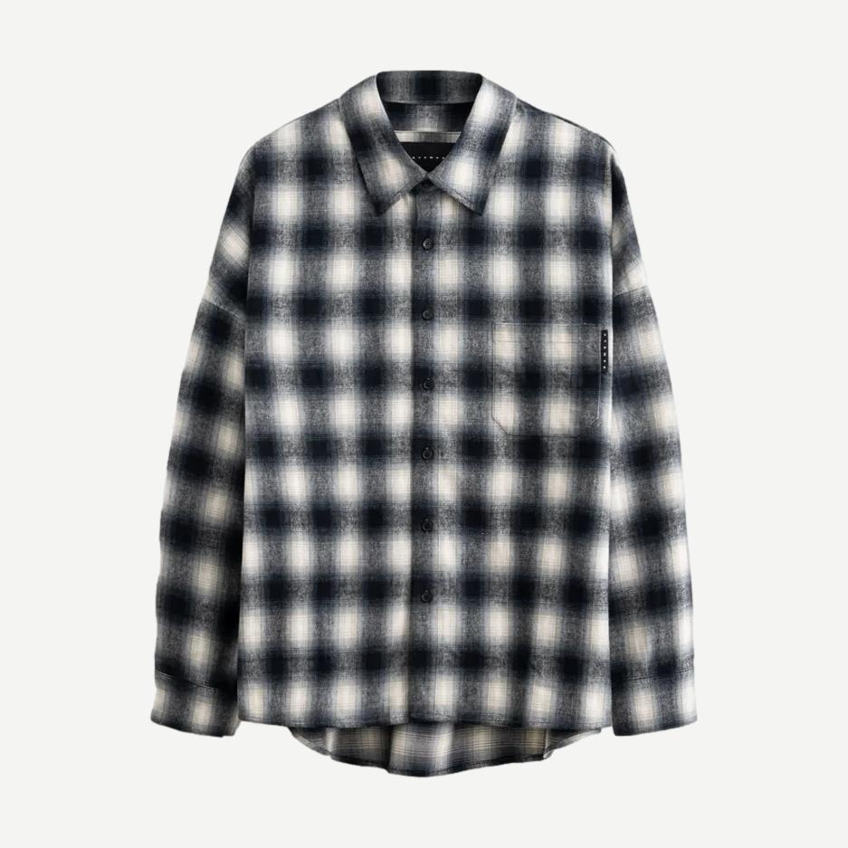 Oversized Plaid Buttondown - Blue Plaid - Galvanic.co