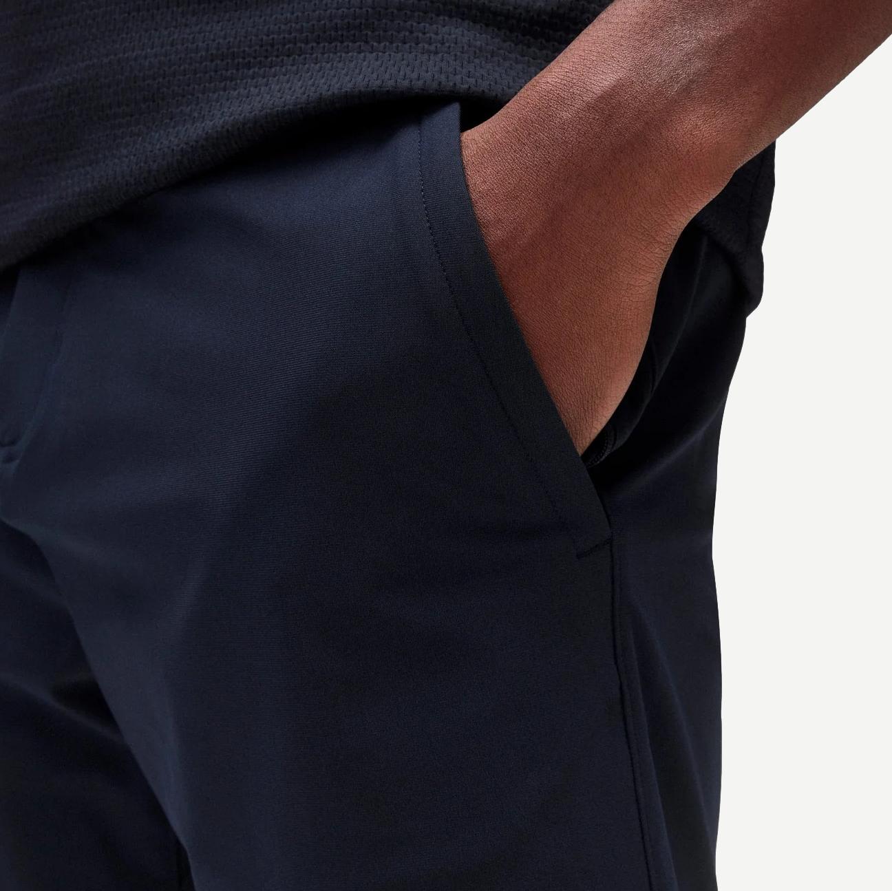 Stretch Warp Knit Coach's Slim Short 9" - Navy - Galvanic.co