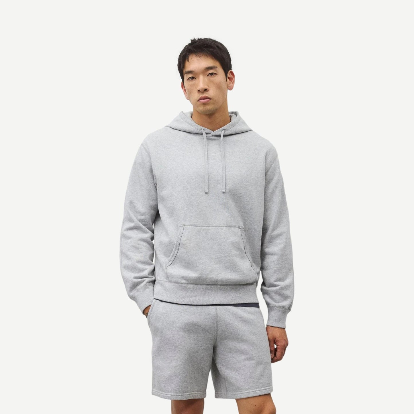 Midweight Terry Standard Hoodie - Heather Grey