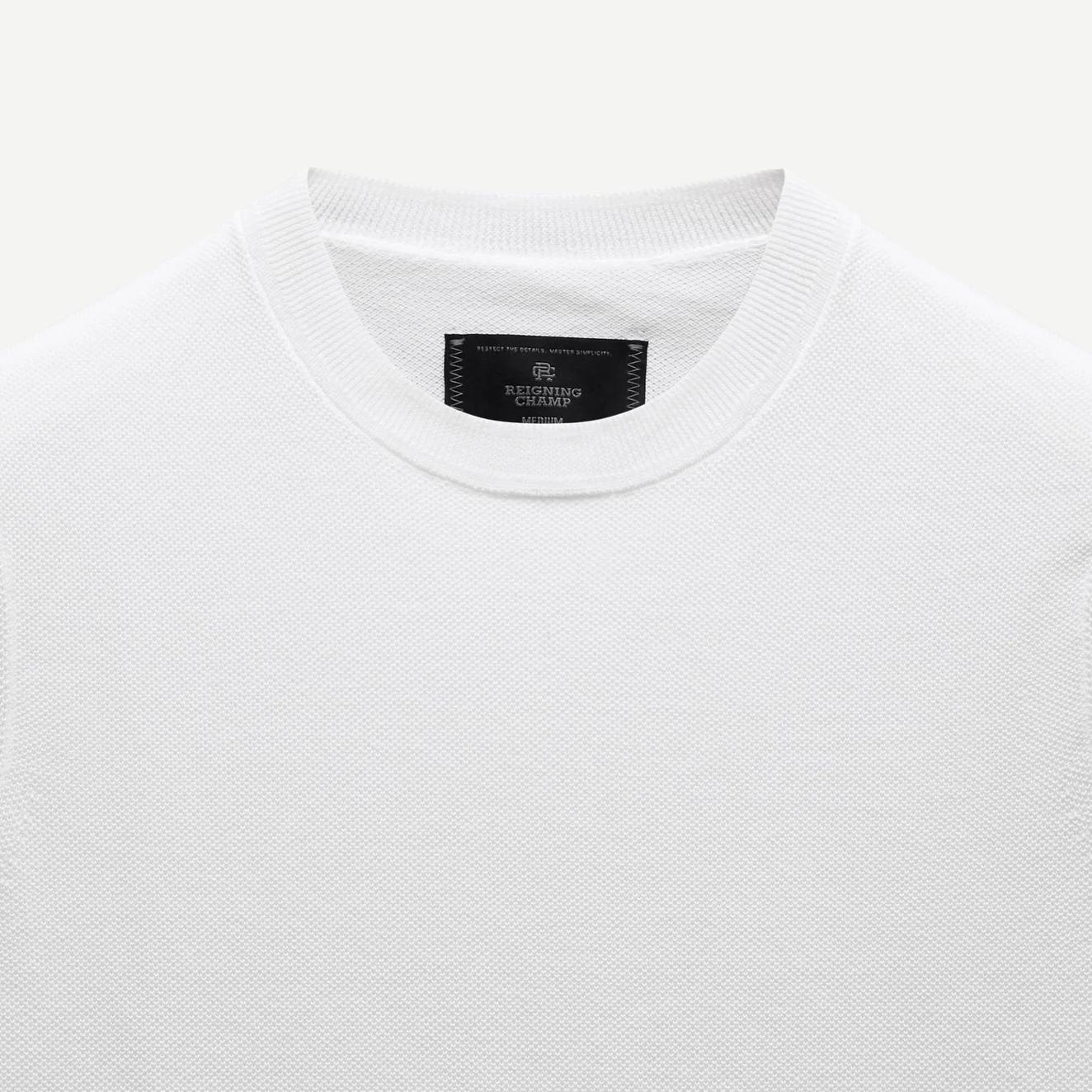 Supima Pique Ace Tee - White - Galvanic.co
