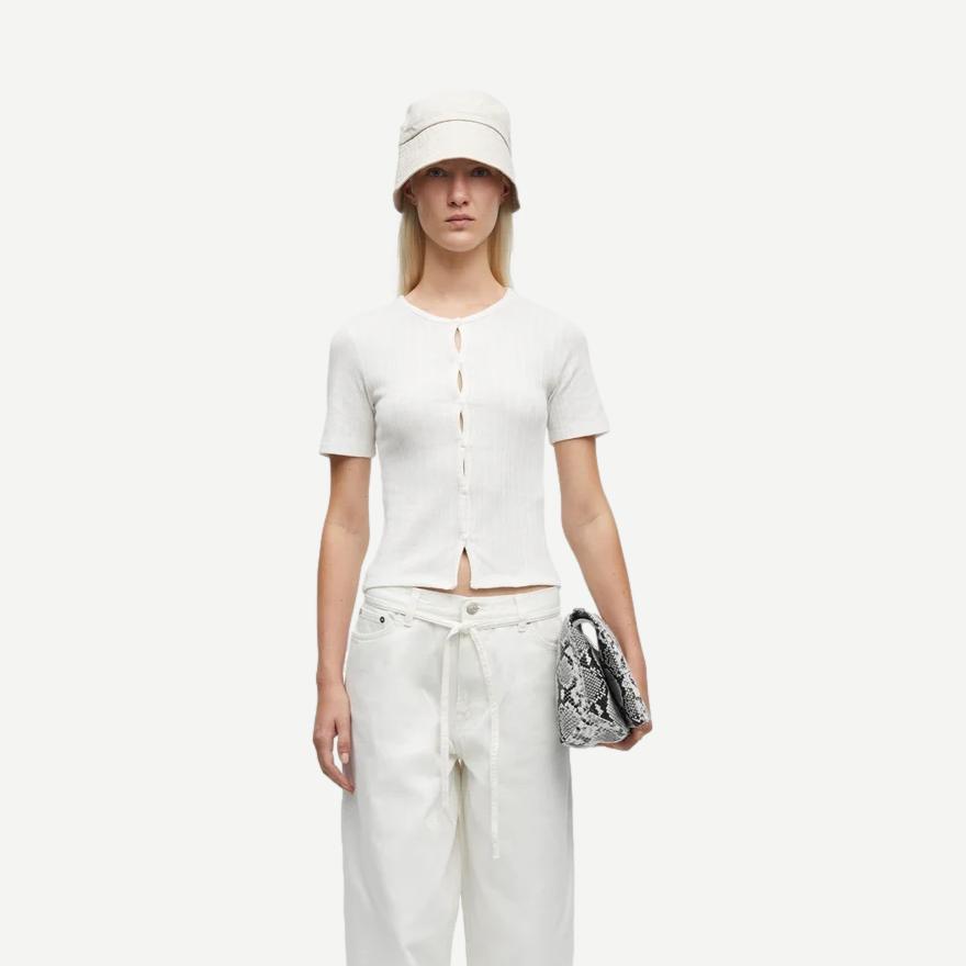 Sajuni SS Cardigan - White - Galvanic.co