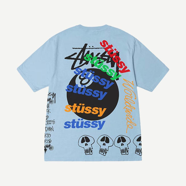 stussy strike pig dyed tee ブルー S-