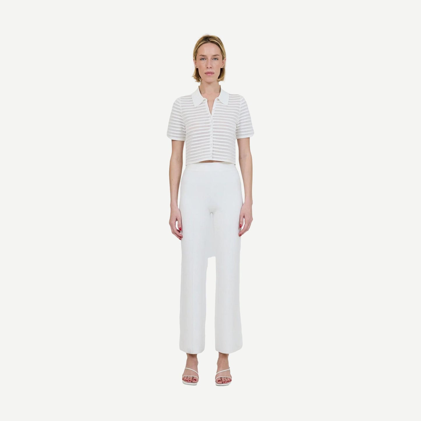 Larken S/S Cardigan - Ivory - Galvanic.co