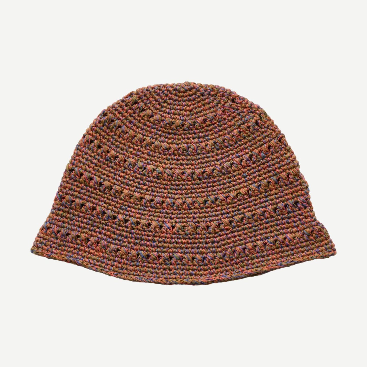 Hemp Stock Knit Bucket - Multi Brown