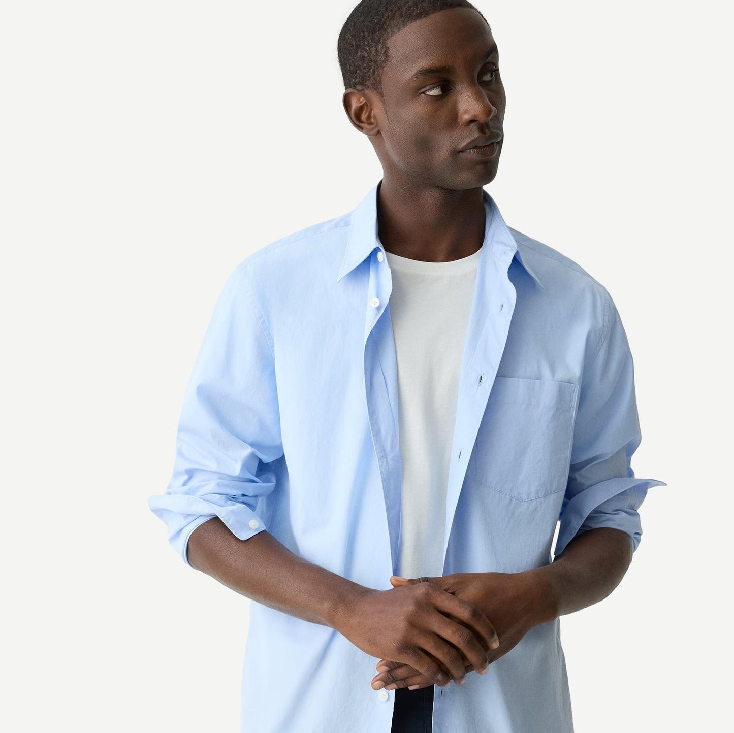 Sylvain Shirt Structure Knit - Rainstorm - Galvanic.co