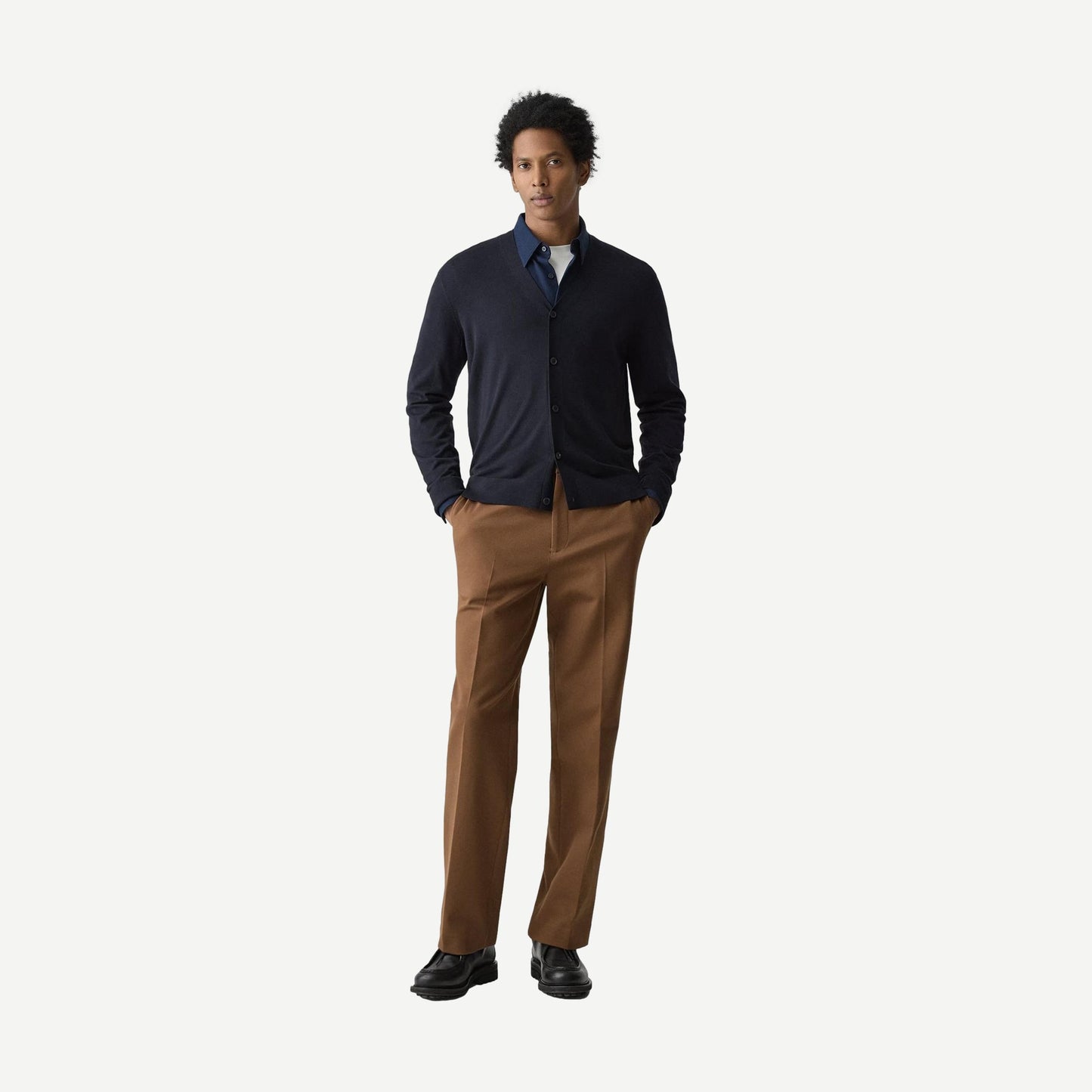 LS Cardigan Regal Wool - Navy - Galvanic.co